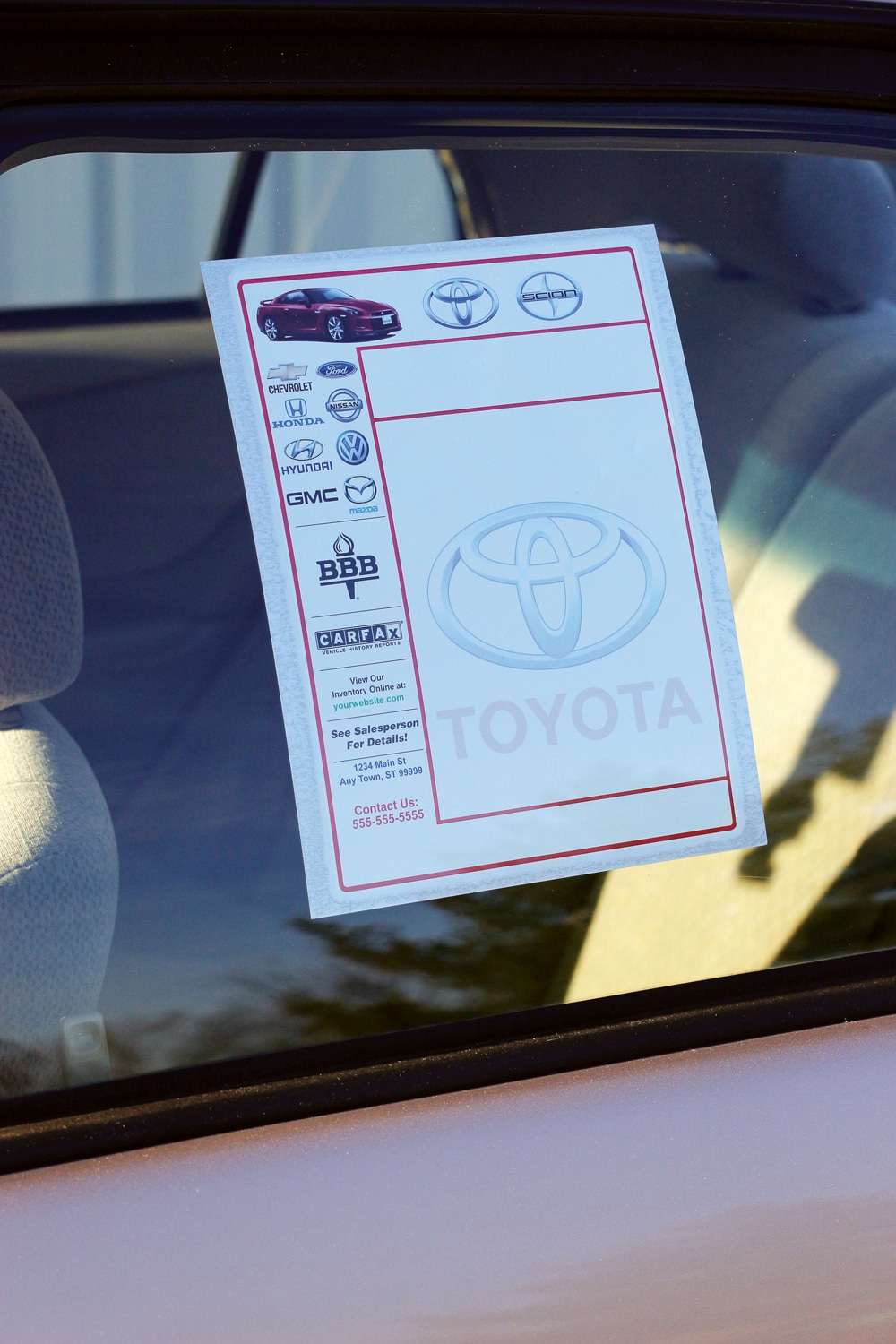 Custom Printed Full Color Digital Paper-Backed Car Dealer Laser Window Stickers - 8-1/2" x 11" - Image 6